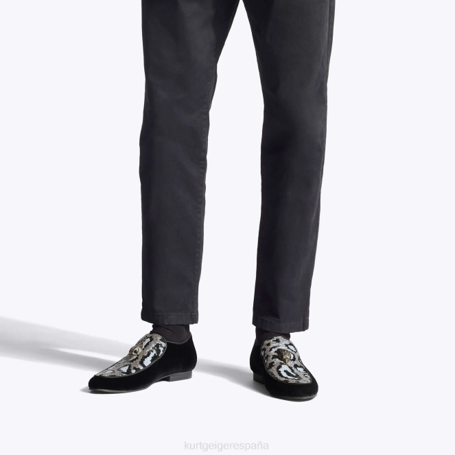 Kurt Geiger hombres lentejuelas hugh eagle de londres 2LPR634 | calzados negro otro